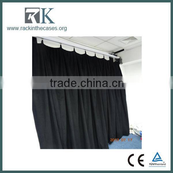 Fire Proof Velour Curtain With Electric Motorized Curtain