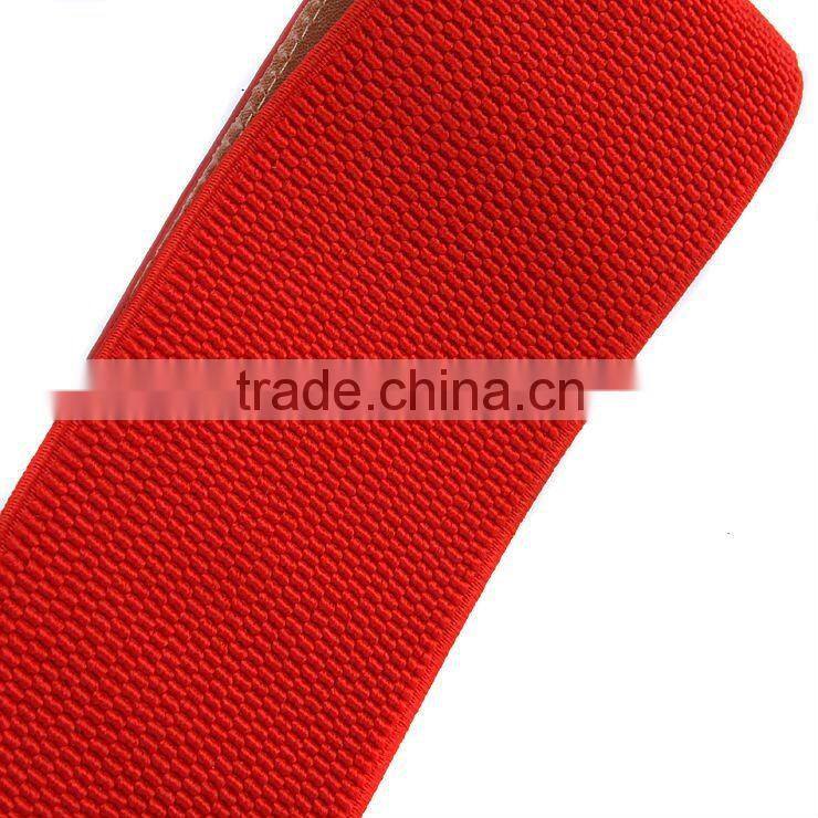2015 Lady's newest fashion waistband elastic belt stone grain for export for dress red color