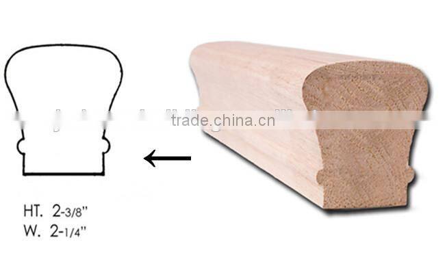 modern wood stair handrail