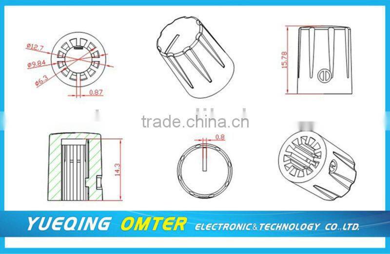 1084 pointer plastic control rotary knob