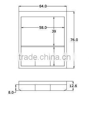 Gold Plastic Powder Case with Mirror