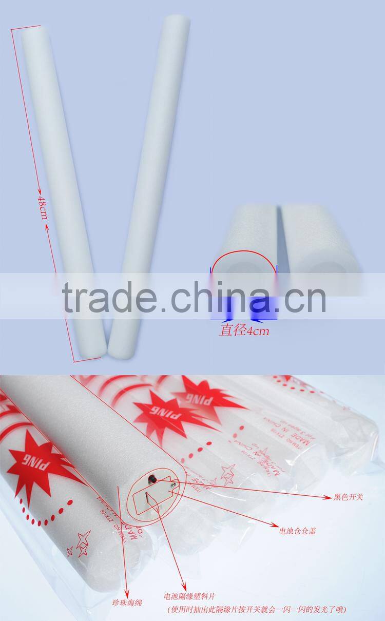 2016 Fashion Accessory Foam Glow Stick For Popular Custom Print Wholesale Festival Items
