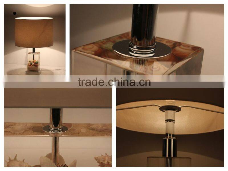 DIY Beach Shell Resin Luxury Unique Amber Table Lamps Modern Hotel Table Lamp