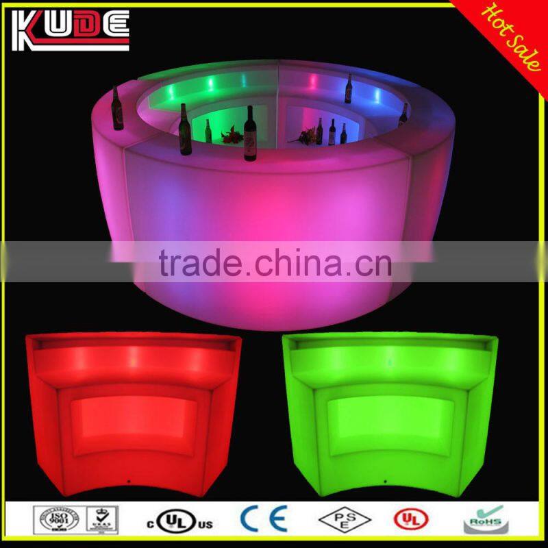 Commercial Furniture Style Modern illuminated LED Bar Counter Curve Light Bar For Club Party