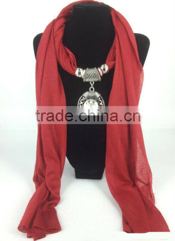 2014 Women Fancy Jewelry scarf with charm