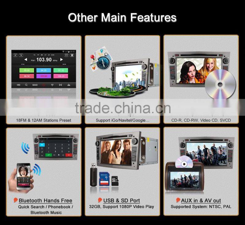 Ownice Quad Core Android 4.4 car DVD GPS for Opel Astra Antara Vectra bulit in wifi 3G