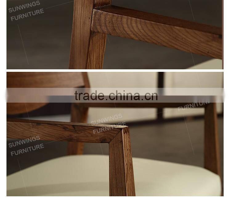 Factory price popular wood and pu chair with table and chair for set