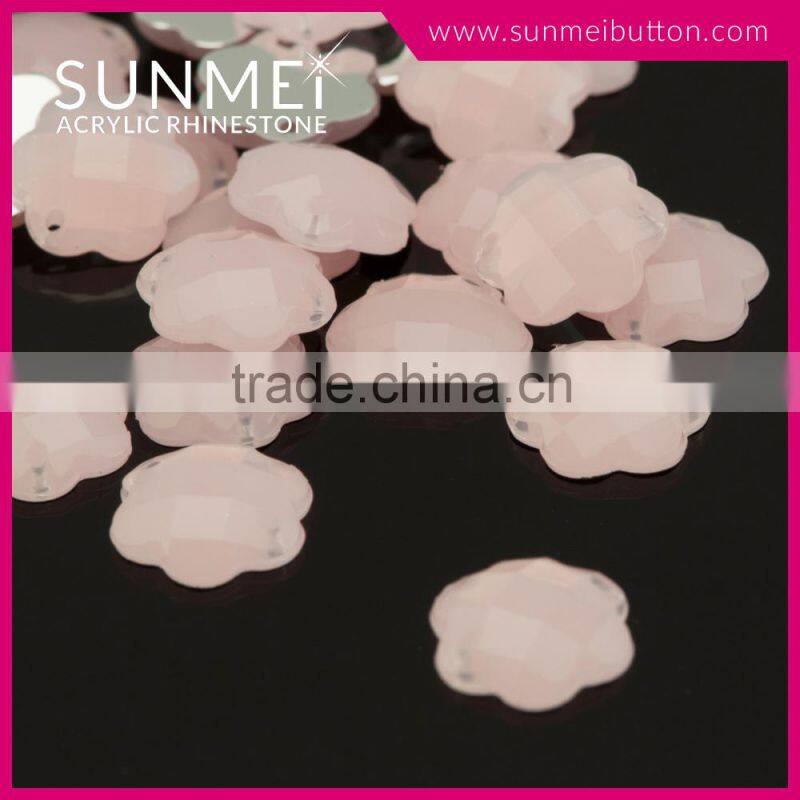 Simple Two Hole Round Shape Rhinestones Sewing Accessories for Clothing