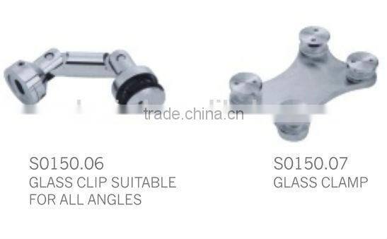 stainless steel sliding glass door glass clamp buckle