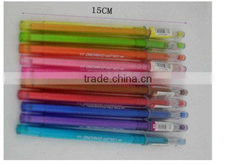 12 colour gel pen set diamond Glitter Gel ink Pen for school student