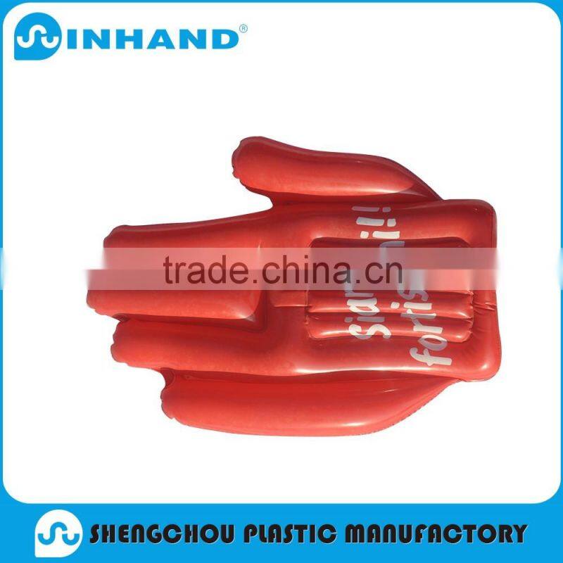 2016Manufacturers selling EN71-1-2-3 Eco-friendly PVC Inflatable yellow hand/giant inflatable hand/inflatable middle finger hand