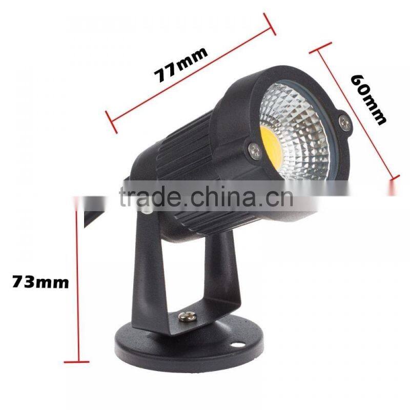Hot sale IP65 waterproof 5W COB LED Garden light with base
