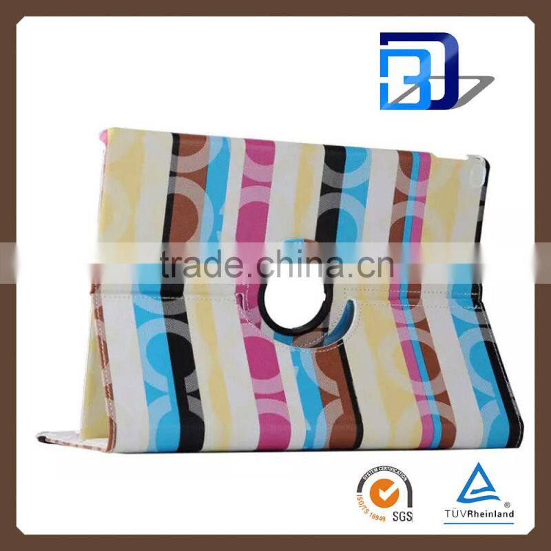 Fashionable Popular Circle Pattern 360 Degree Rolating PU Leather Tablet case For iPad pro shell China Factory direct sale