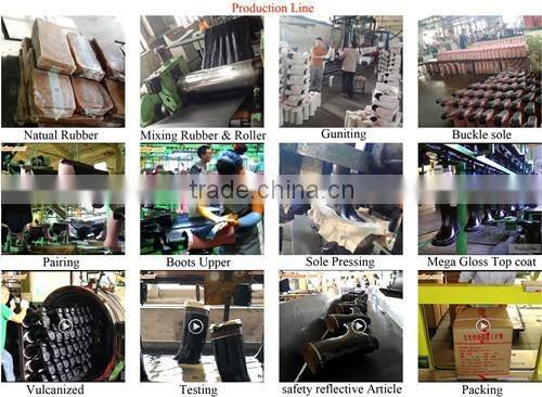 mining industry rubber boots with steel toe and steel plate
