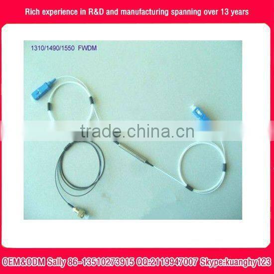 Filter Wavelength Division Multiplexer FTTH/FTTx 1310+1490/1550nm FWDM Filter WDM OEM factory