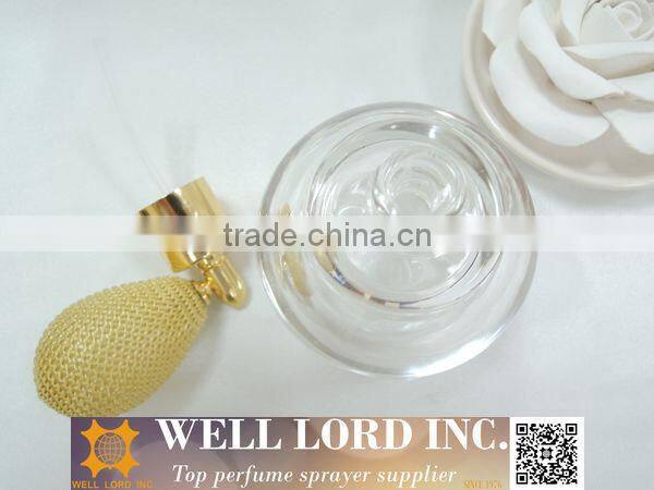 Popular wedding gift set 50ml perfume with red bulb sprayer bottle