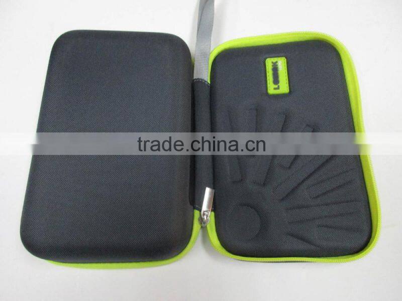 GC-5# Invisible zipper Green rubber logo 8"*5" molded EVA bag