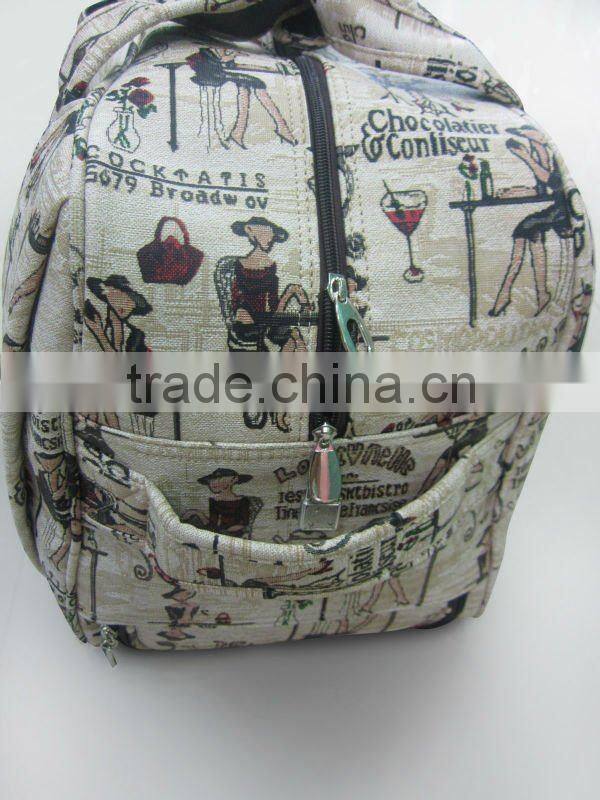 Welcome OEM!!Best Design Polyester Decorative Pattern Travel Luggage Bag