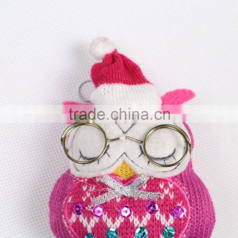 Directly from factory china cute stuffled littel toy owl knitted plush toys