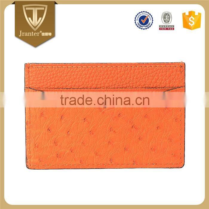 100% real ostrich skin business card holders customized genuine leather card holder