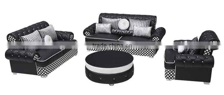 C979C Hot selling livingroom furniture L shaped modern leather sofa set