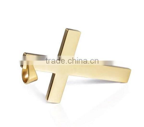 Cheap factory price stainless steel blank gold cross pendant