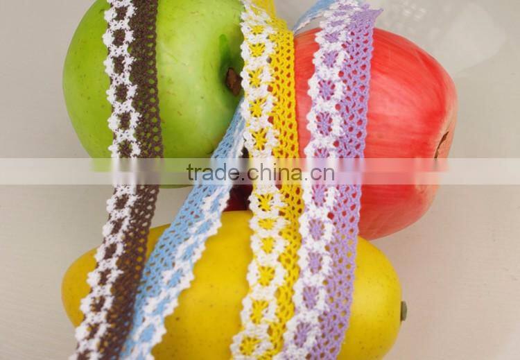 2016 african guipure Cotton ribbon trim crochet accessories lace 2001