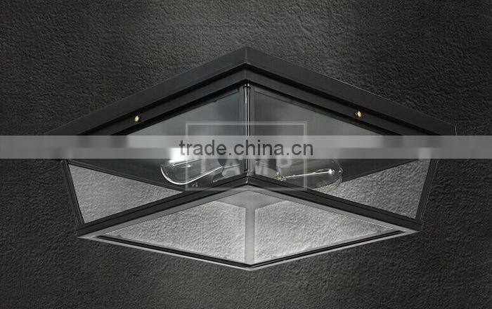 Manufature American minimalist bedroom ceiling retro industrial wind corridor balcony porch lights iron staircase ceiling lamp