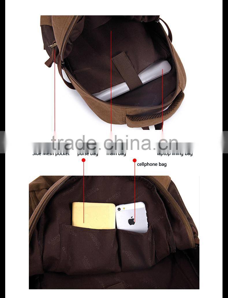 Causal Style Lightweight School Backpack Canvas Cute Backpacks Camping Backpack Canvas Rucksack
