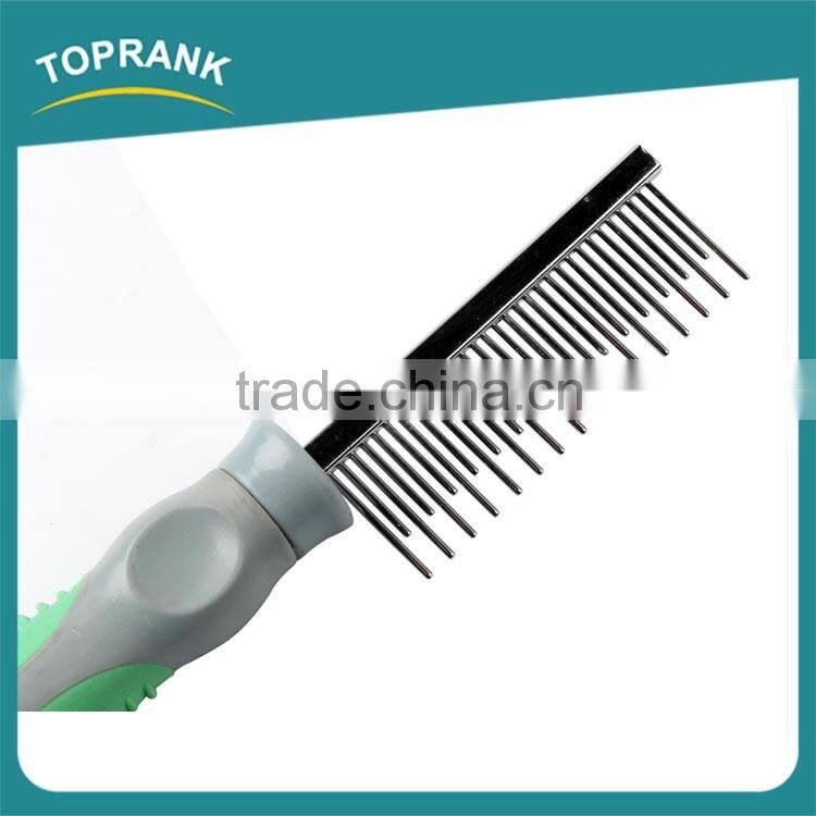 High quality uneven in length pins metal dog hair comb with long handle