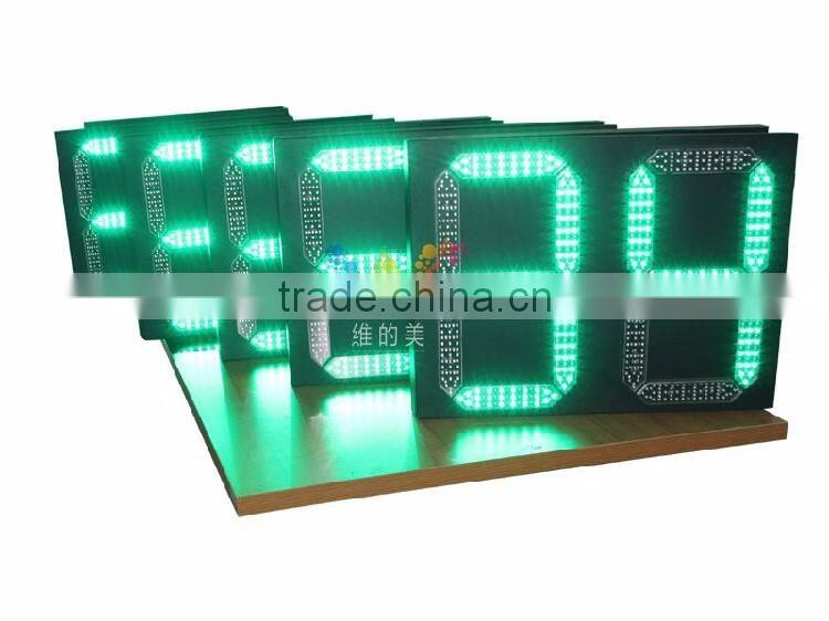 Large size 600*800mm LED traffic signal light 2 digit countdown timer