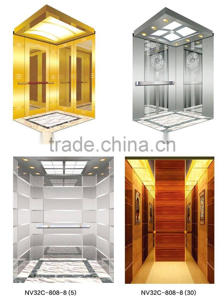 ISO9001 approved high quality low noice passenger lift elevator