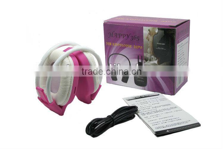 Portable beautiful headphone bluetooth with FM