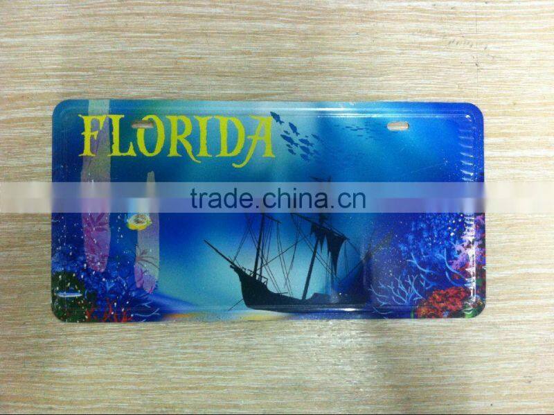 Souvenir vintage US embossed custom aluminum car plate license plate