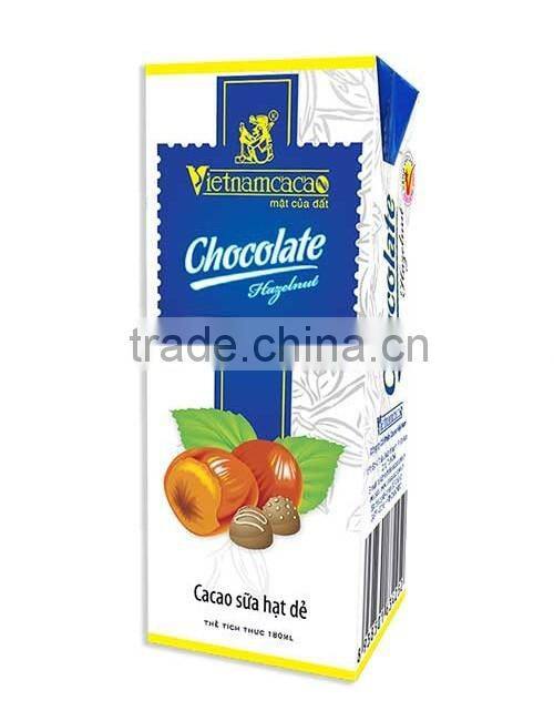 Vietnam 100% Natural Hazelnut Cacao Powder With Milk 180ml FMCG products