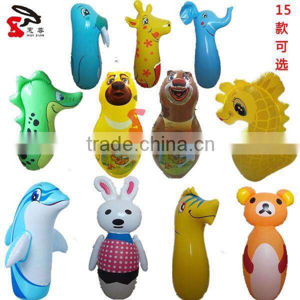 Factory wholesale inflatable PVC bear design tumbler animal toys for promotion