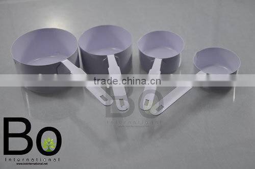 Stainless Steel Enamel Coloured Measuring Cup 4pc Set