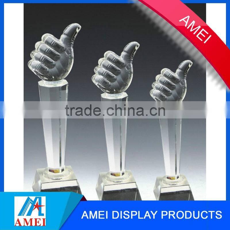 Clear and high quality and differnt shape plexiglass trophy