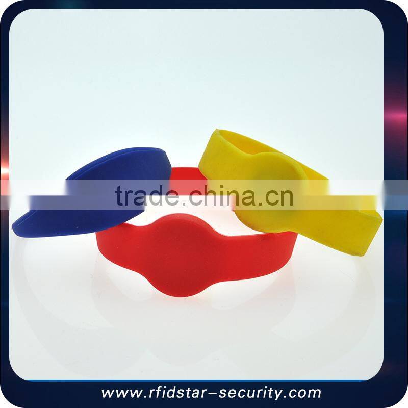 Best Selling 13.56MHz HF RFID MF IC Waterproof Wristband