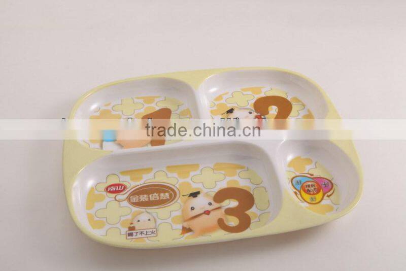 promotional squared pink color melamine plates
