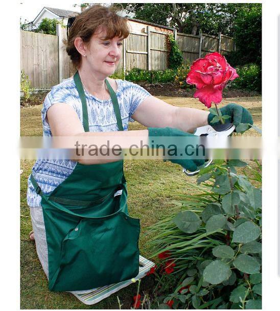 Garden apron hands-free clean lawn cleanup harvest bag pounch