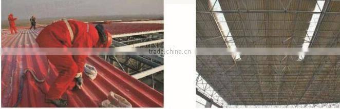 Pig farm MgO roof tile with Anti-aging film coat and fiireproof insulation of 5mm thickness,960mm width