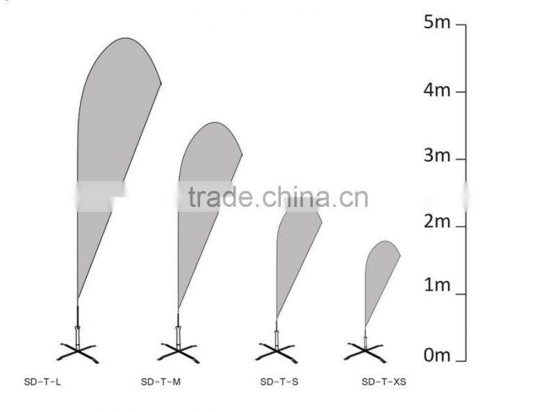 Free design custom outdoor fiberglass feather flag pole