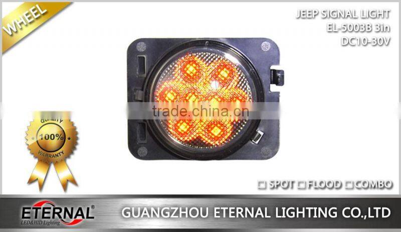 offroad Jeep Wrangler JK 07-15 LED signal turn wheel grill light Rubicon 4x4 amber lamp