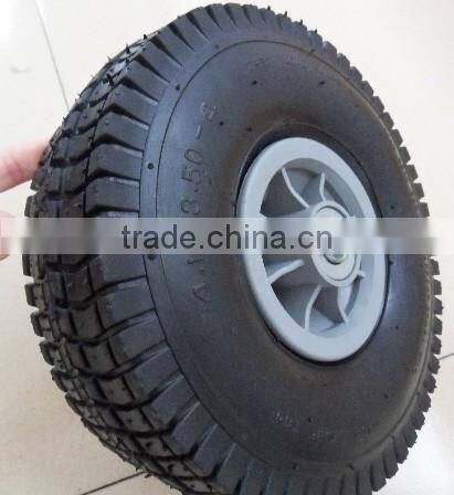 10 inch inflatable pneumatic rubber wheel 4.10/3.50-4