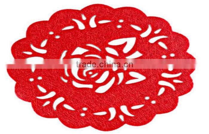 pressed cup felt coaster for home use or coffee shop