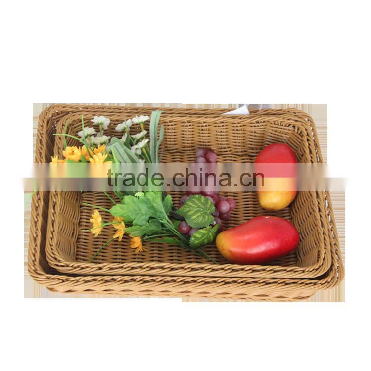 Vegetable Fruit display basket rattan handmade supermarket equipment