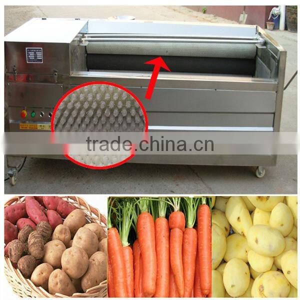 gold supplier steel wire brush roller type cassava washing peeling machine