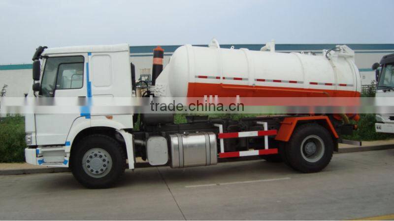 QINGZHUAN HOWO 4X4 sewage suction truck 8M3 truck sale