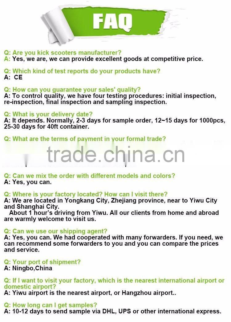 Alumilum no electric big wheel kick scooter for adults